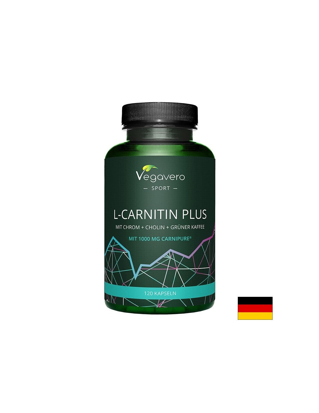 Controllo energetico e peso - L-Carnitina + Cromo, colina e caffè verde, 120 capsule