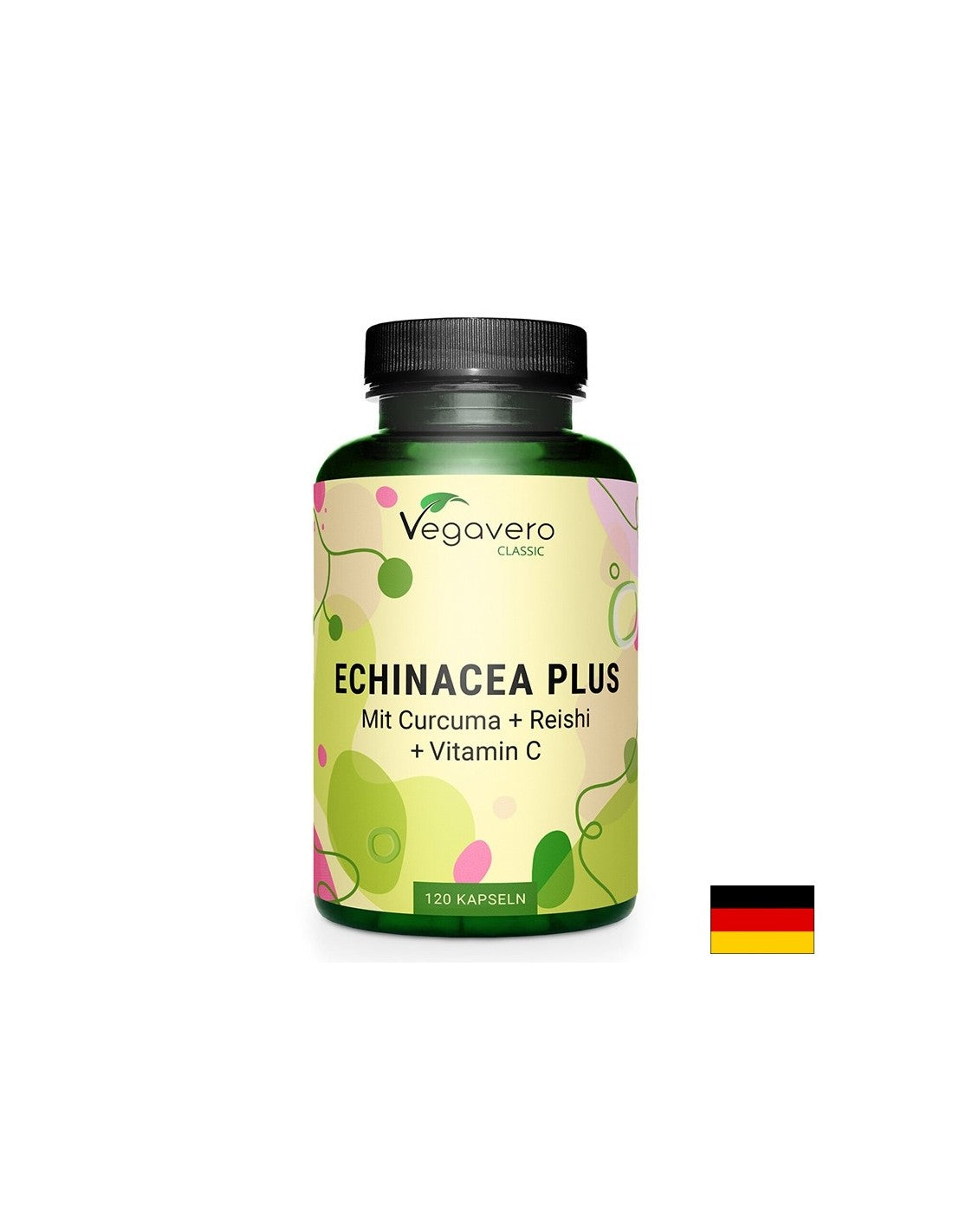 Immunità - Echinacea + Curcuma, Reishi e Vitamina C, 120 capsule