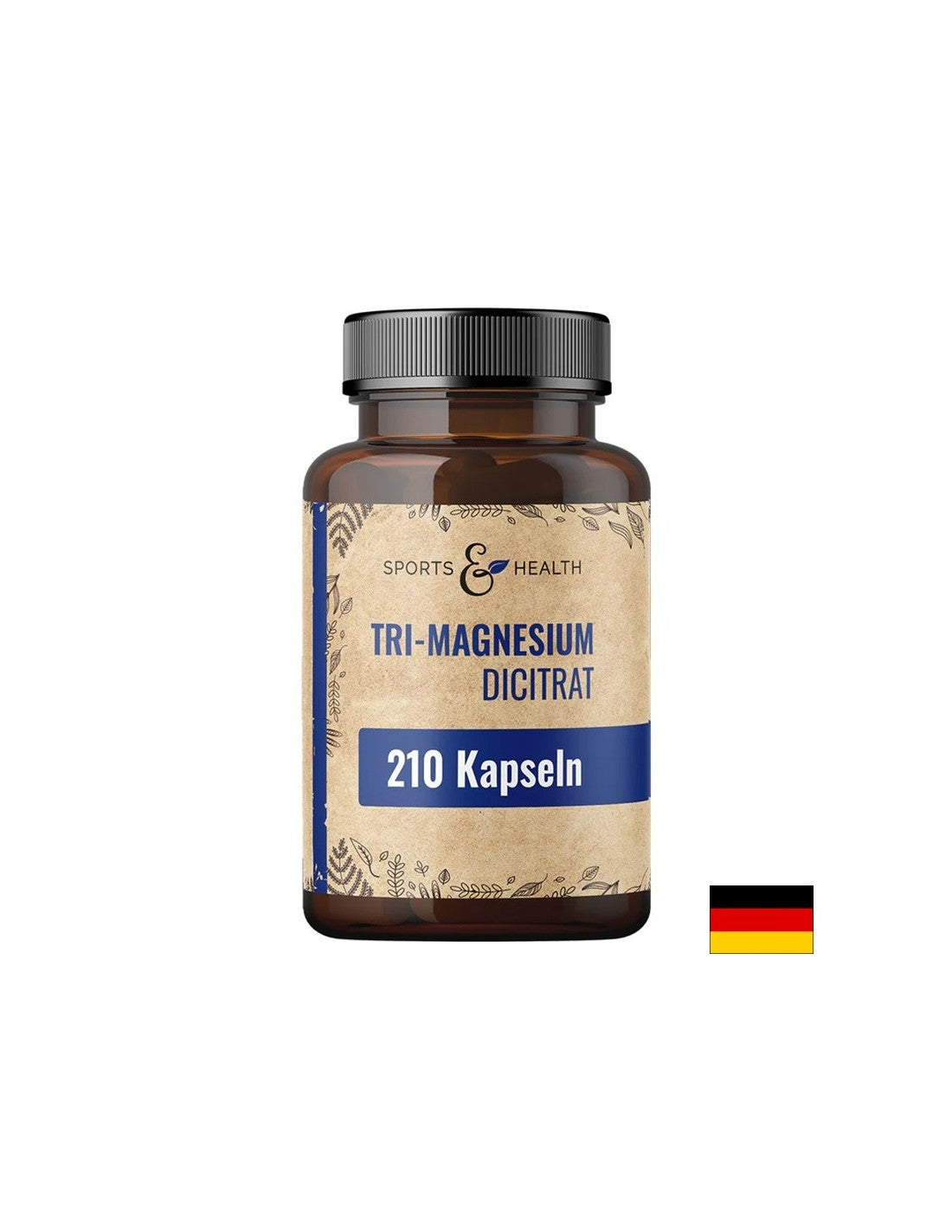 Funzione muscolare, cuore e salute neurologica - Magnesio (tri-magnesio-dicitrato), 120 mg x 210 capsule