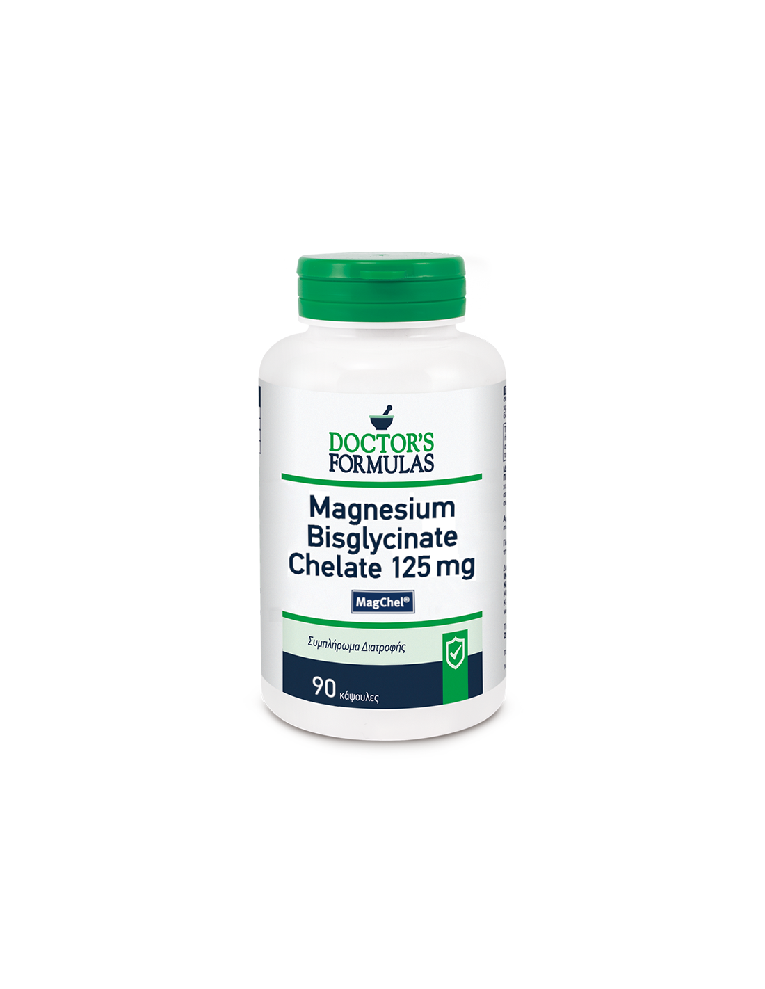 Magnesio (bisglicinato chelato) - Funzione nervosa e muscolare, 125 mg x 90 capsule Doctor's Formulas