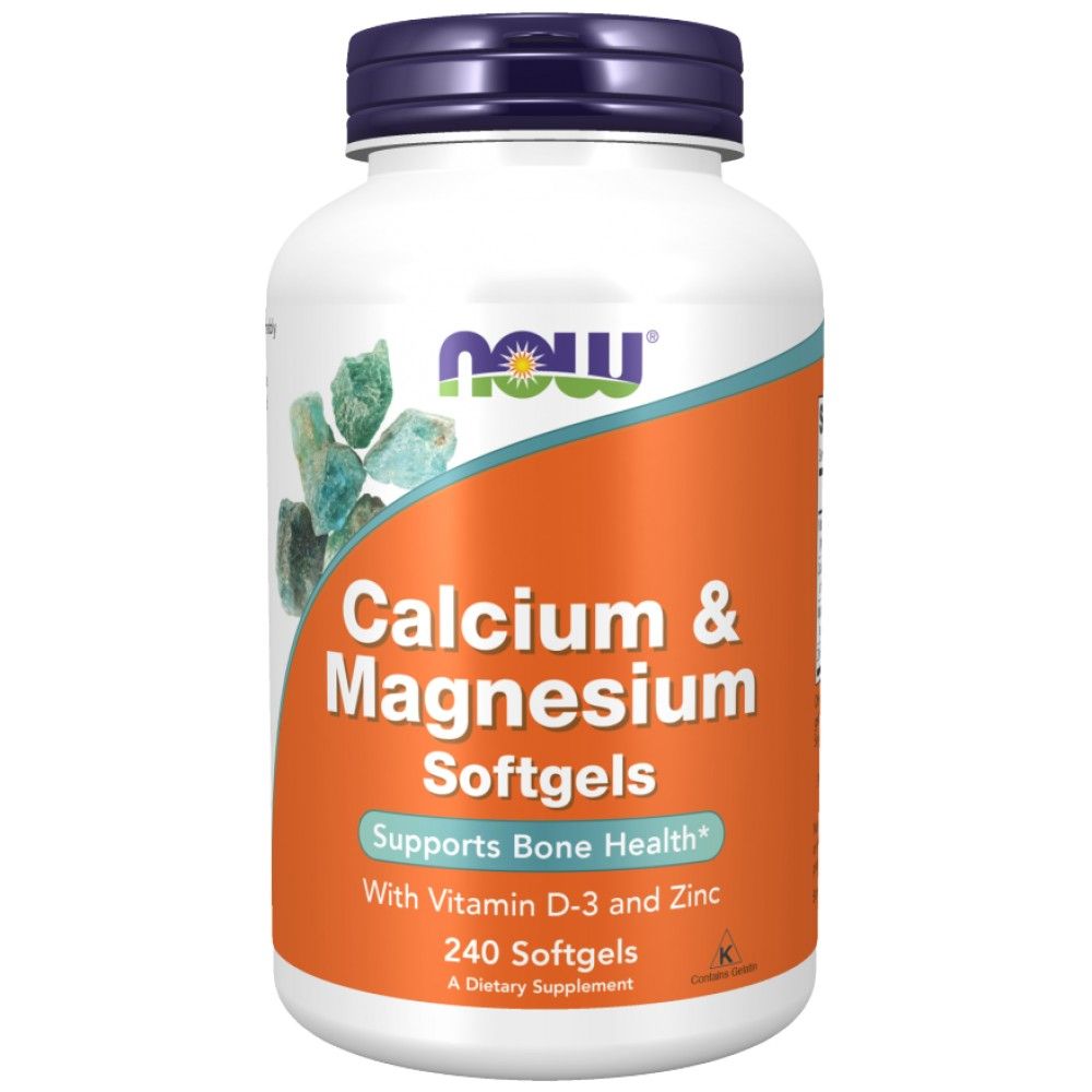 Softgels di calcio e magnesio/con vit D e zinco - 240 capsule gel