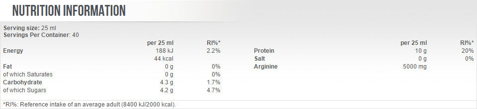 Liquido di arginina 1000 ml.