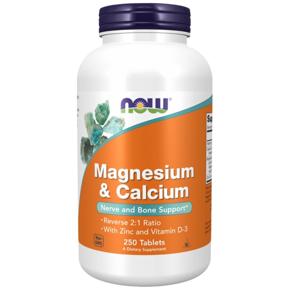 Magnesio e calcio | con vitamina D3 e l -optizinc - 250 compresse