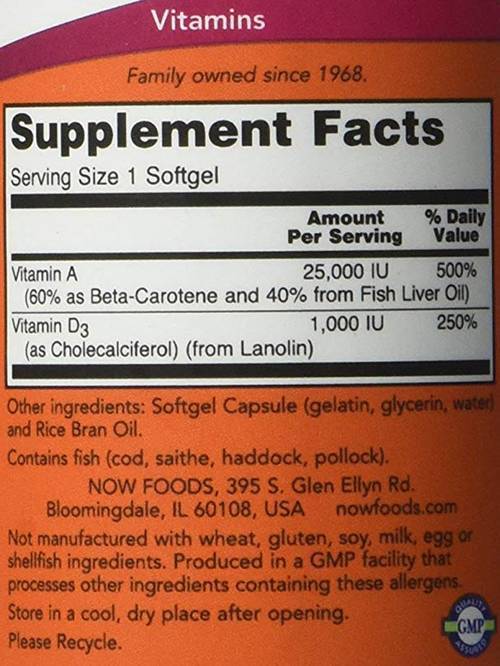Vitamina A 25000 UI - 250 capsule gel
