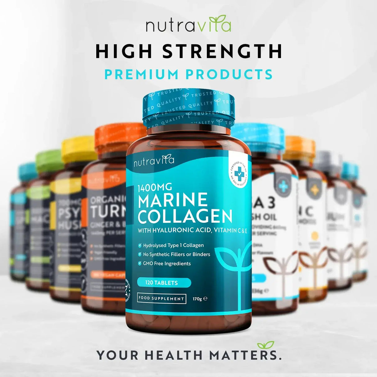 Collagene di Pesce 1400 mg con Acido Ialuronico 100 mg 120 compresse