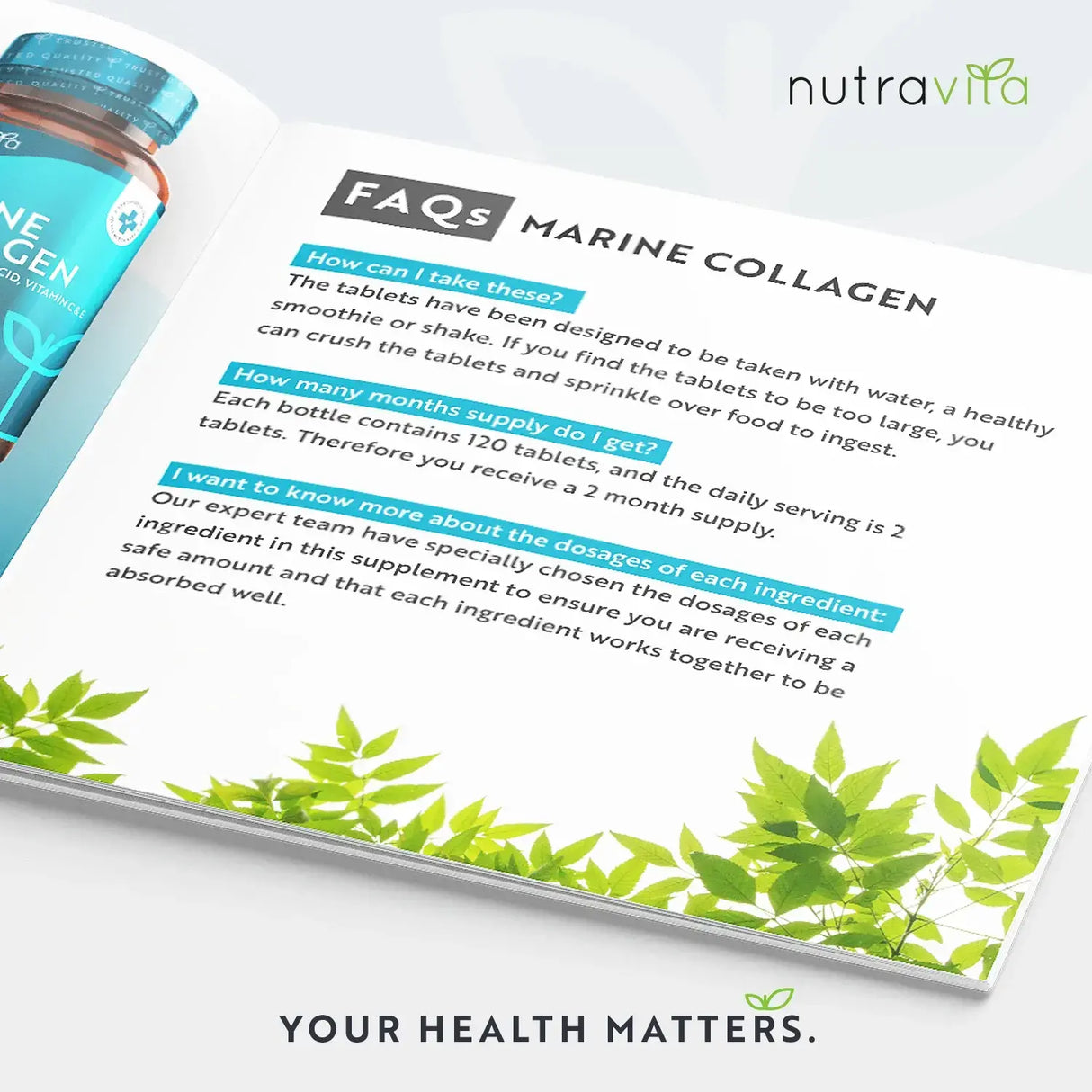 Collagene di Pesce 1400 mg con Acido Ialuronico 100 mg 120 compresse
