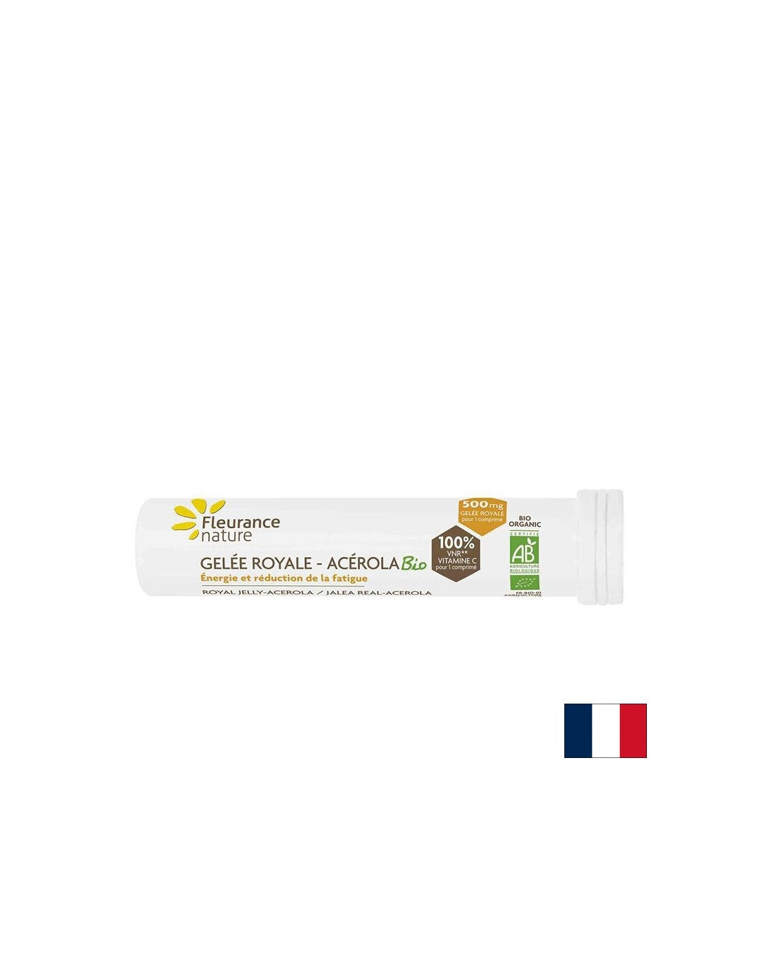 Immunità - Pappa reale e Acerola (vitamina C naturale) Bio - 15 compresse masticabili, al gusto miele e limone Fleurance Nature