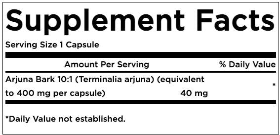 Estratto di corteccia di arjuna 40 mg 60 capsule