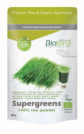 Biotona organic super greens 200 g - Nutra Best Europe