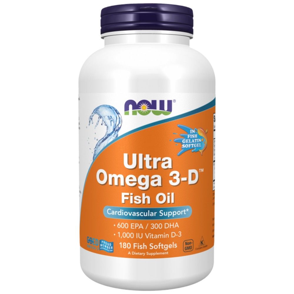 Ultra Omega 3-D con vitamina D-3-180 capsule gel