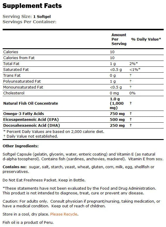 Ultra Omega 3 - 180 Capsule in gel
