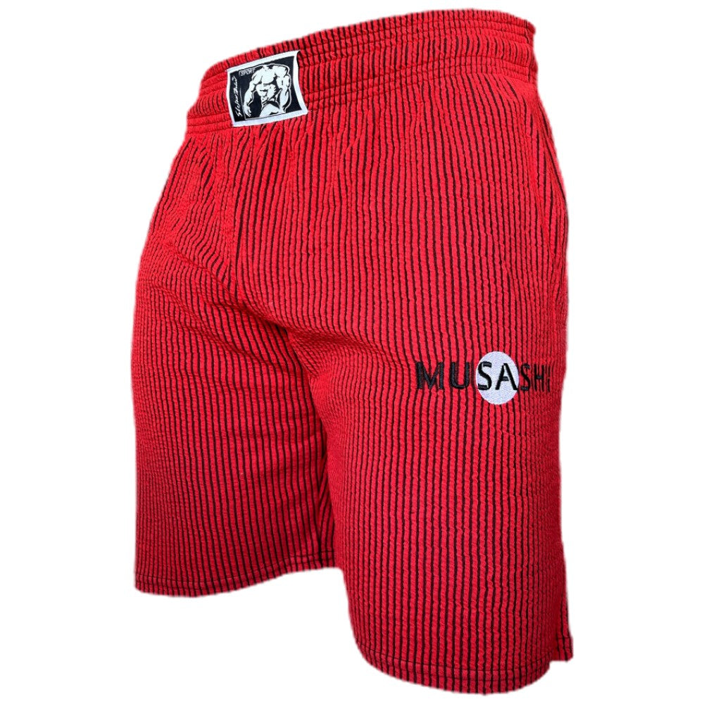 Shorts sportivi - Shorts a strisce rosse/allenamenti - rosso