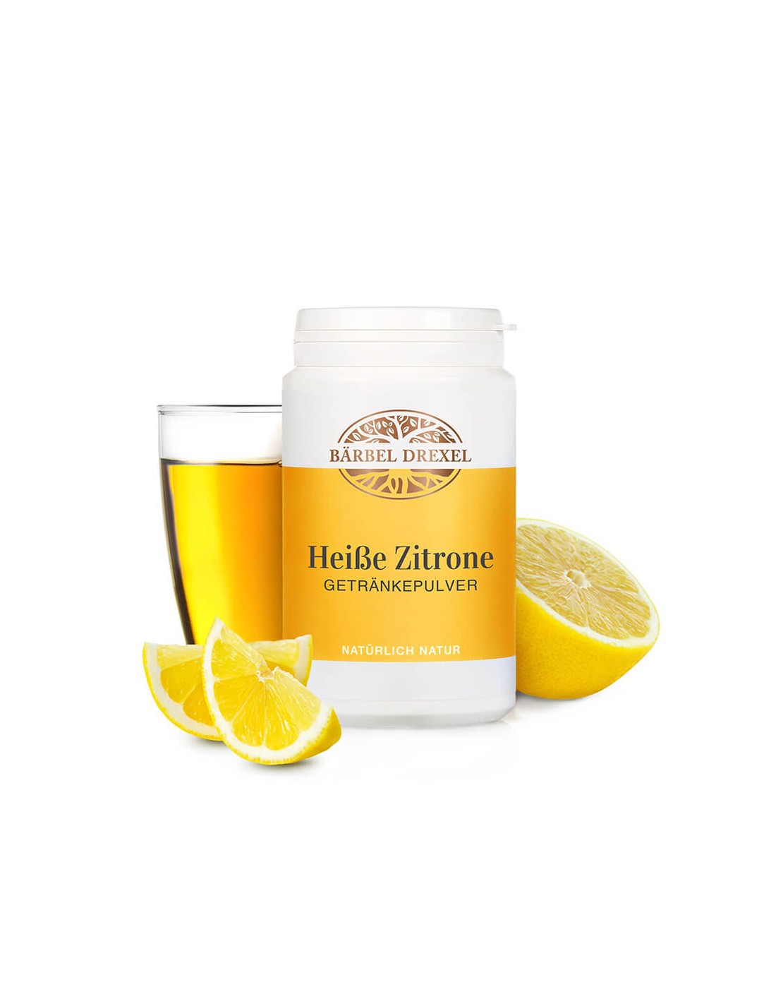Bevanda calda al limone con vitamina C, calcio e magnesio - Rafforzatore immunitario e tonico energizzante per corpo e mente, 180 g di polvere <tc>Bärbel Drexel</tc>