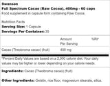 Spettro completo Cacao 400 mg 60 Capsule