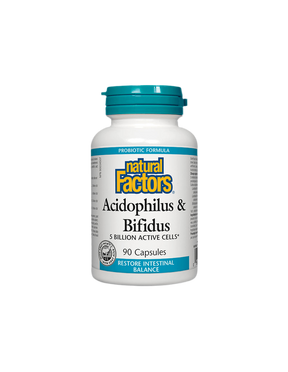 Acidophilus & Bifidus | 5 Billion Active Cells - 90 capsules - Nutra Best Europe