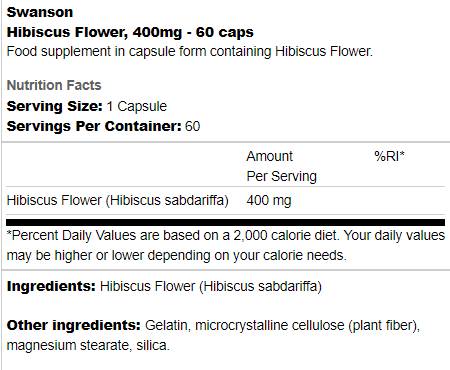 Fiore di ibisco 400 mg 60 capsule