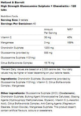 Glucosamina solfato ad alta resistenza + condroitina - 120 compresse