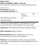 MIGLIOR MSM 1000 mg | Con Optimsm - 360 Capsules