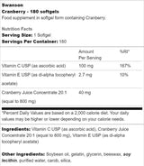Cranberry 20: 1 Concentrate 180 capsule gel