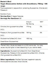 Glucosamina vegana solfato 750 mg | Con GreenGrown - 180 capsule