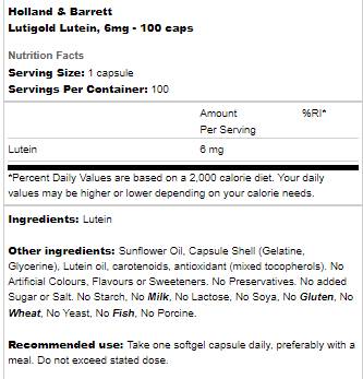 Lutigold | Luteina 6 mg - 100 capsule