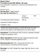 Trans -Resveratrol 600 mg - 60 capsule