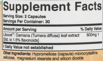 Liboost ™ | con Damiana 600 mg - 60 capsule