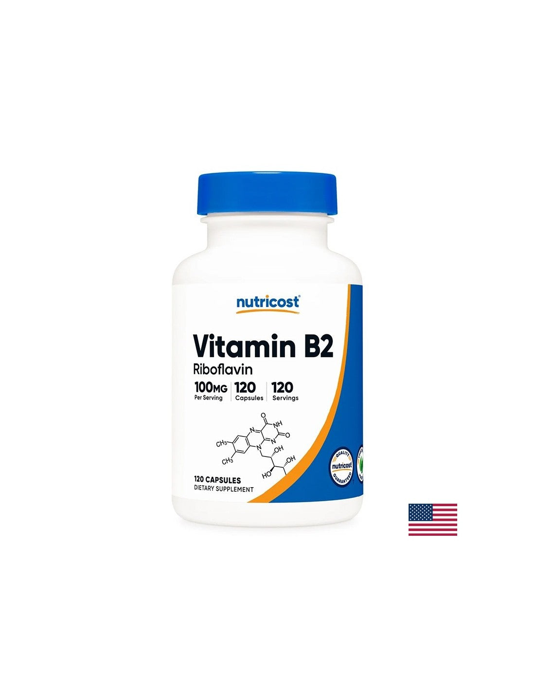 Energia e tono cellulare - Vitamina B2 (riboflavina), 100 mg x 120 capsule