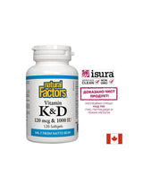 Vitamina K2 120 mcg | D3 1000 UI - 120 capsule di gel