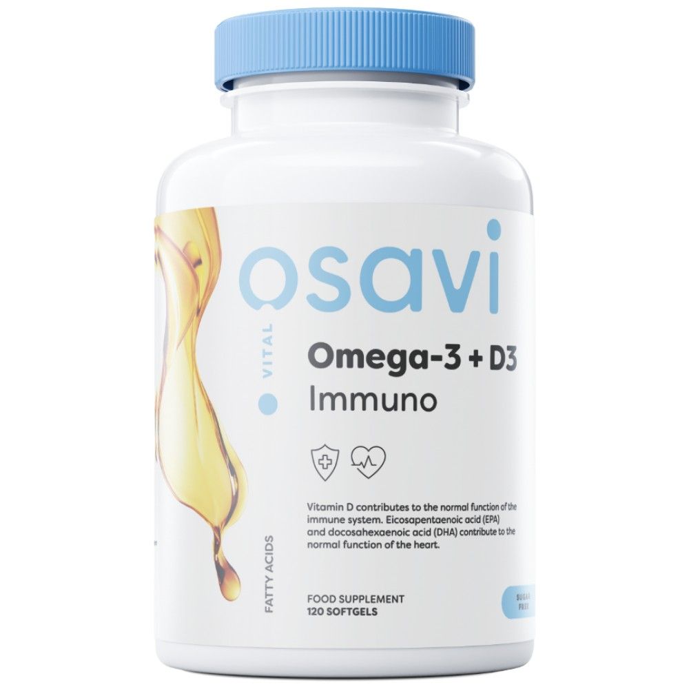 Omega -3 + D3 Immuno - 120 capsule gel