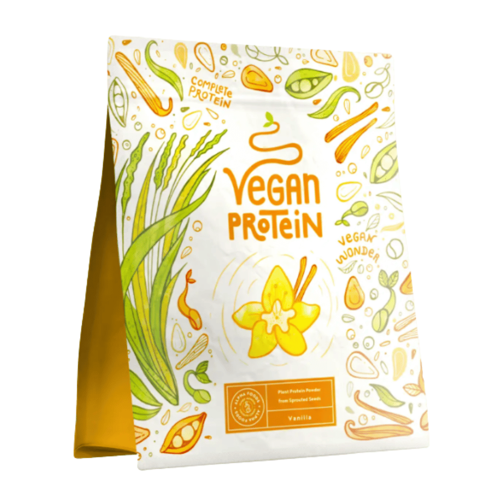 Proteine ​​vegane (vaniglia) + complesso enzimatico - (2 x 600 g)
