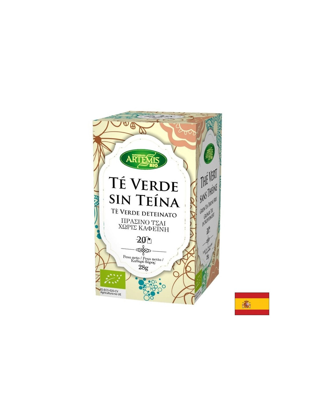 Tè verde senza caffeina Bio, 20 bustine filtro