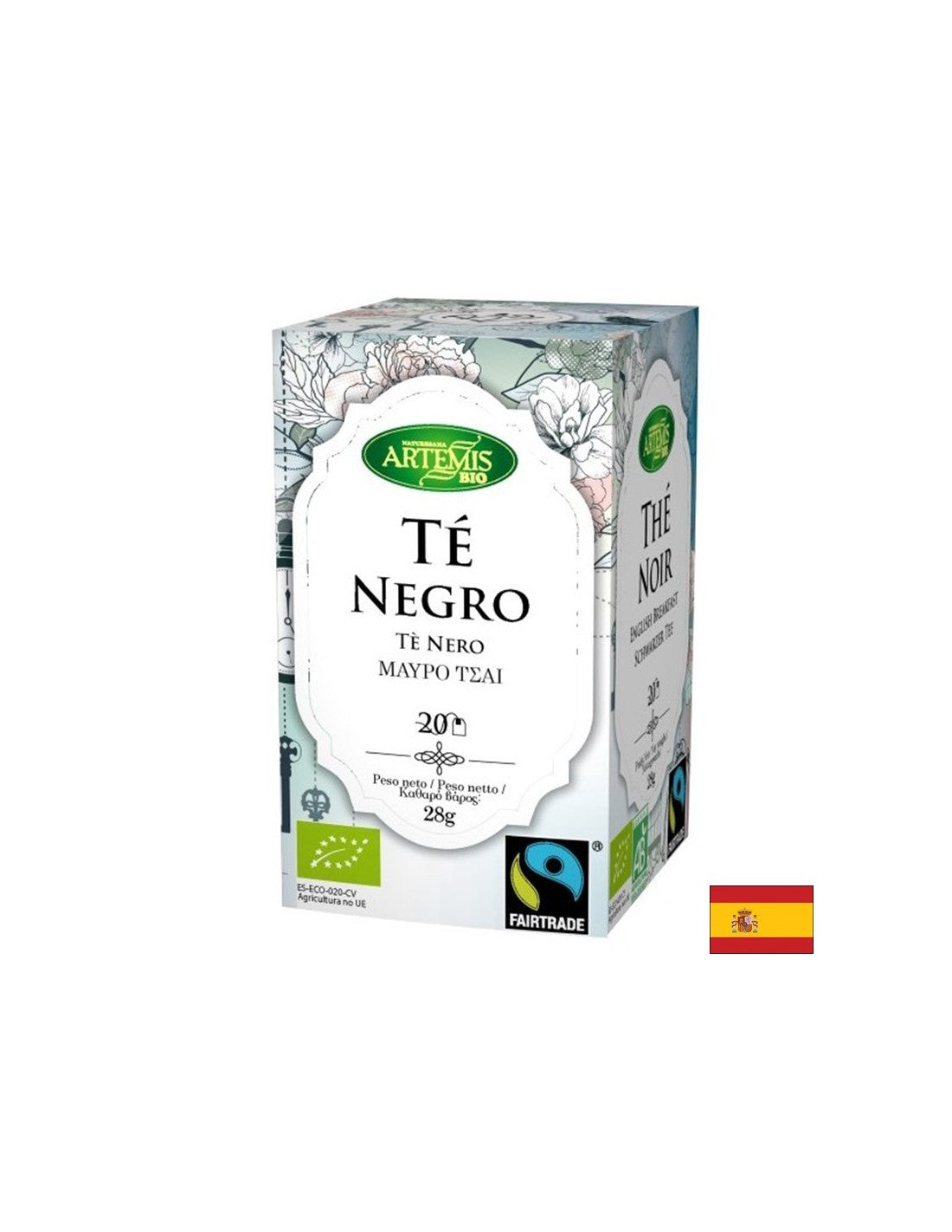 Tè nero biologico, 20 sacchetti filtro