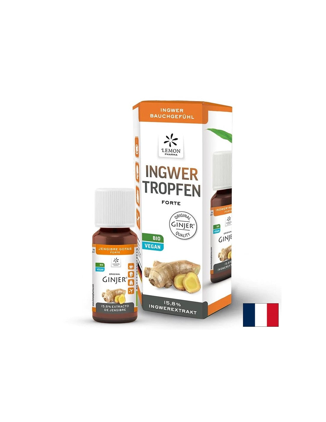 Per il mal di stomaco - Ginger Forte, gocce 20 ml <tc>Lemon Pharma</tc>