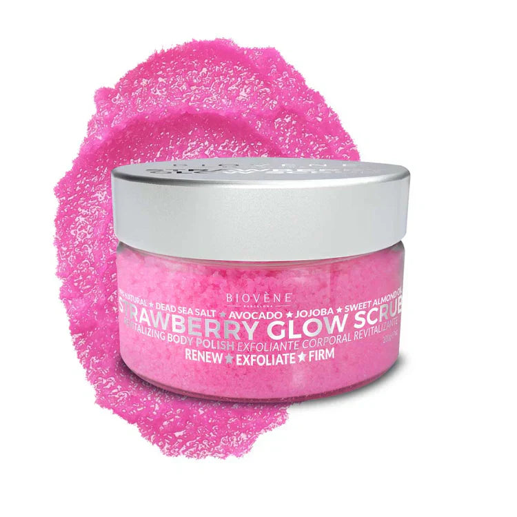 Scrub luminoso alla fragola per rivitalizzare e rinnovare la pelle 200 g