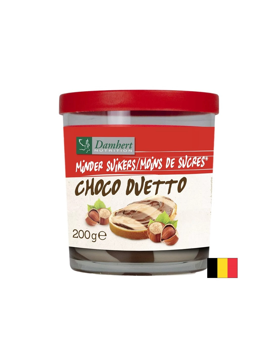 Crema spalmabile al cioccolato, DUO (senza zucchero), 200 g