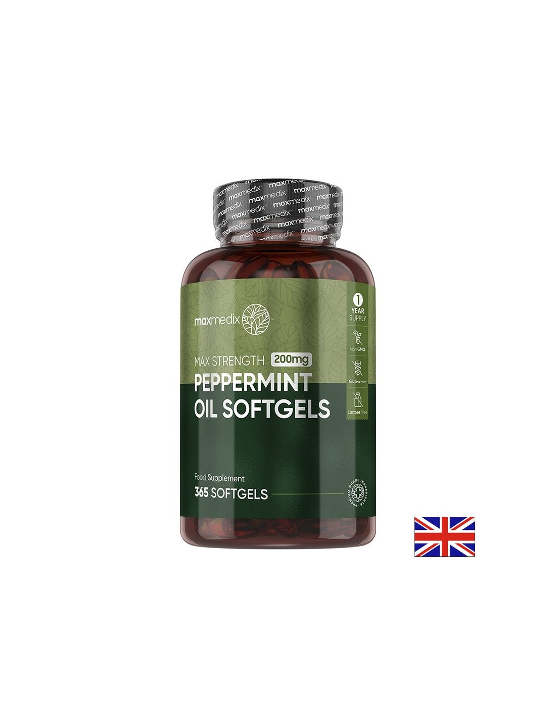Buona digestione - Menta piperita (olio), 200 mg x 365 capsule softgel