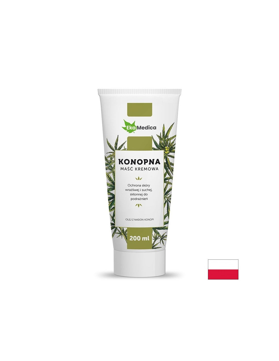 Crema da massaggio con olio di semi di canapa, 200 ml EkaMedica