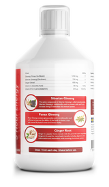 Ginseng 2000 mg - con estratto di zenzero - 500 ml