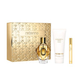 Imposta milioni di oro per il suo eau de parfum 90ml + lozione per il corpo 100 ml + spray da viaggio 10 ml