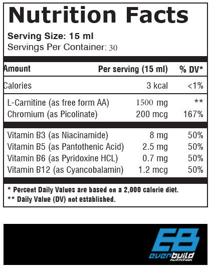 Liquido L-carnitina + cromo/1500mg 0,450 L