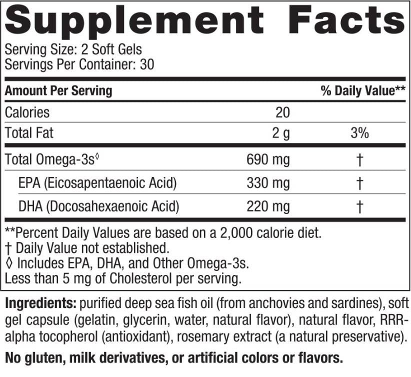 Omega -3 690 mg - 60 Softgels