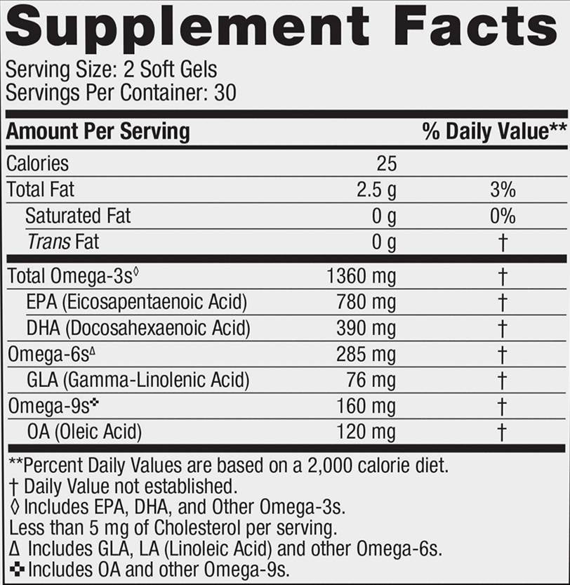 Completa Omega Xtra 1360 mg - 60 Softgels