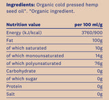 Olio di Semi di Canapa ECO 250ml. /100% naturale, biologico e biologico/