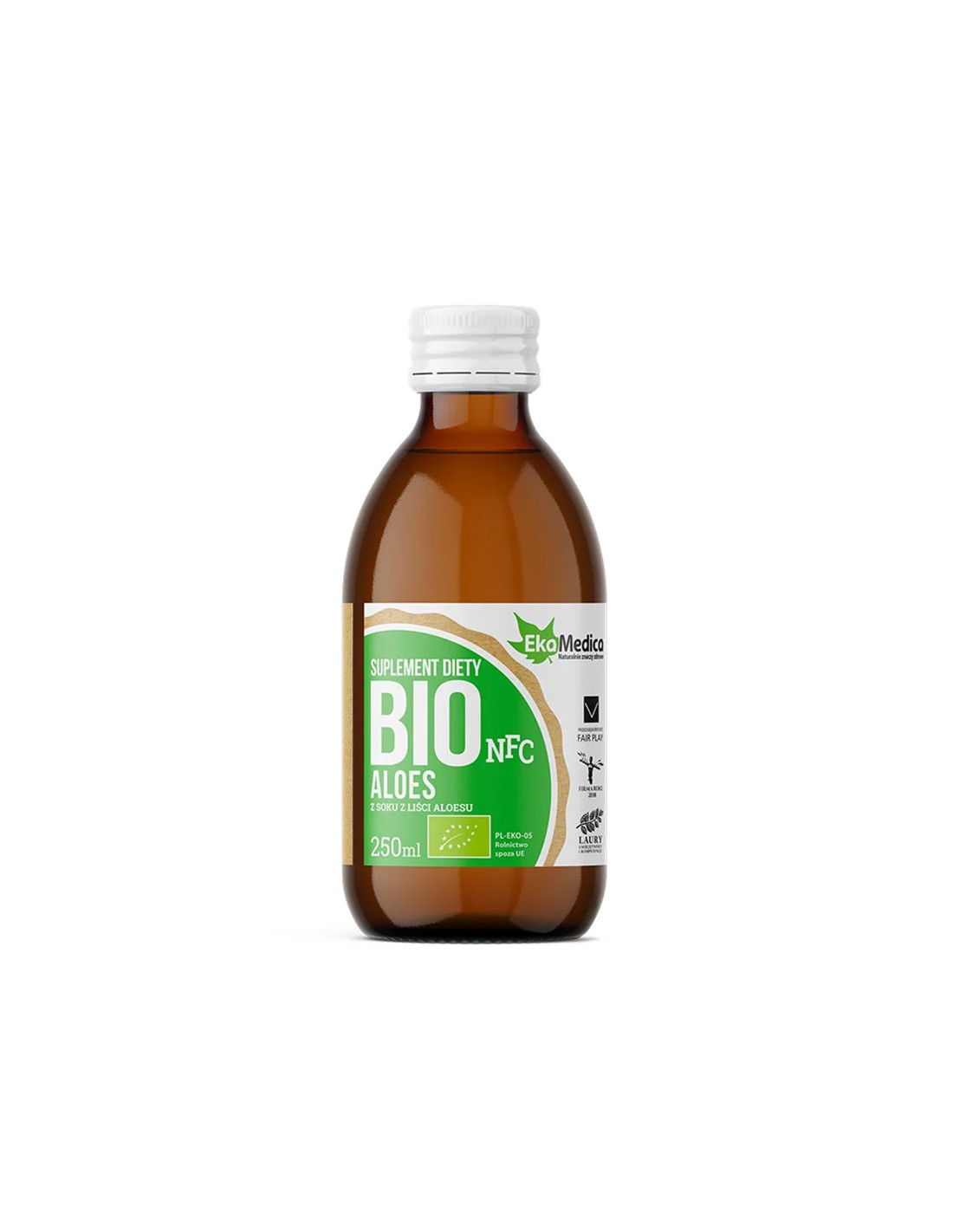 Succo di foglie di aloe vera biologico - Buona digestione e forte immunità, 250 ml, 5 dosi