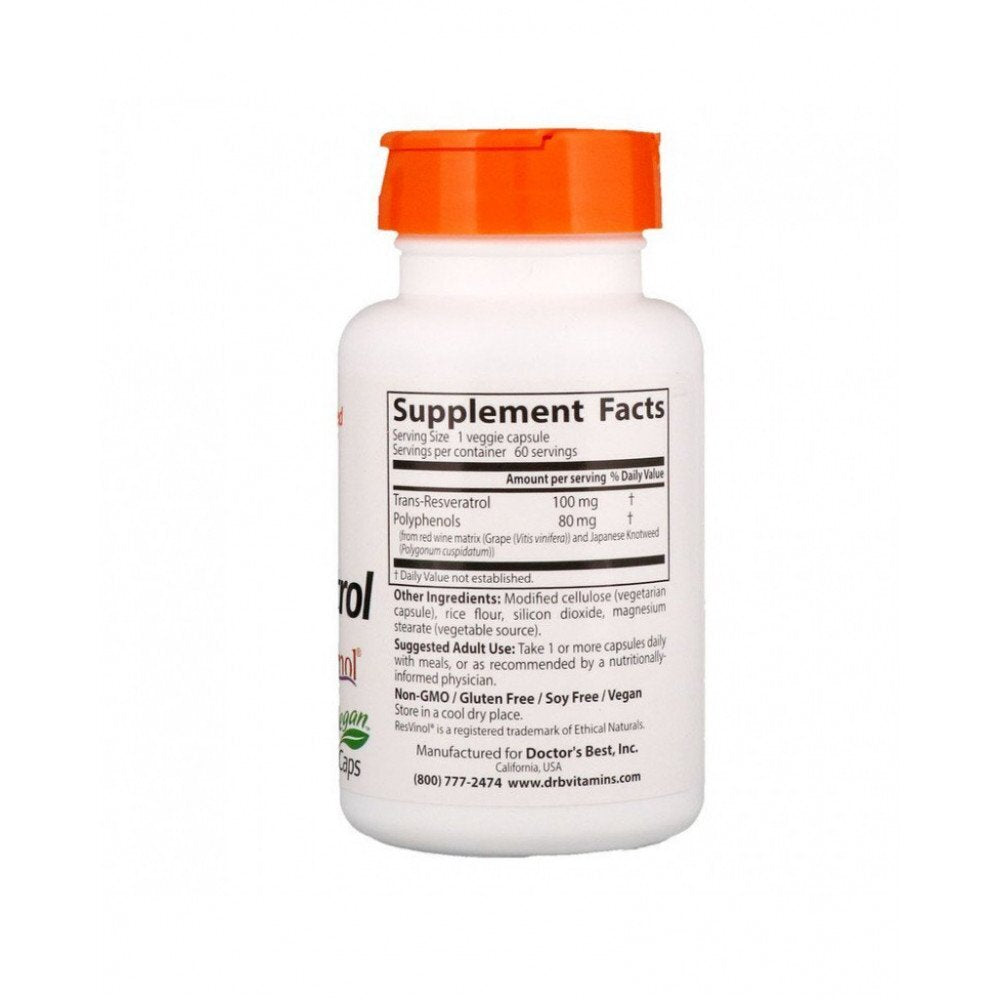 Trans-Resveratrol 100 mg | Con Resvinol -25 - 60 capsule