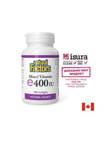 Vitamina E (miscela di tocoferolo) - antiossidante, 268 mg/400 UI <tc>Natural Factors</tc>