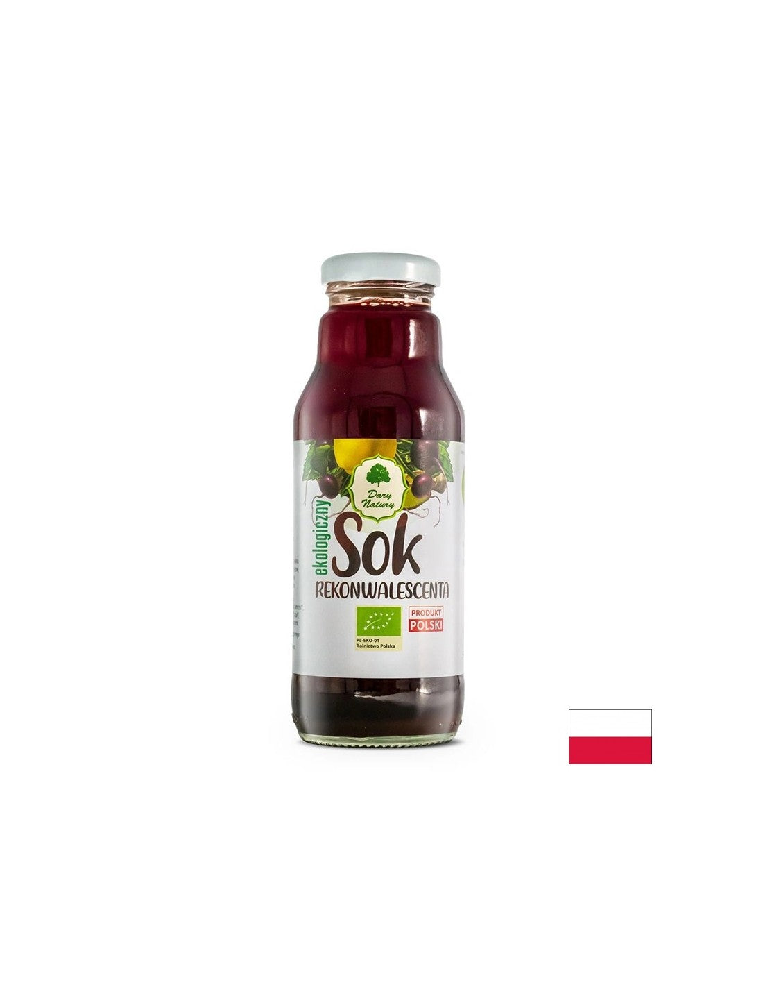 Succo biologico - cocktail vitaminico - Barbabietola, mela cotogna, ortica, prezzemolo, zenzero, miele, 270 ml <tc>Dary Natury</tc>