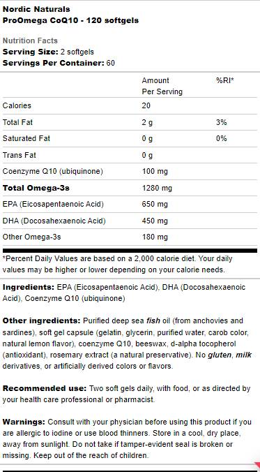 Proomega CoQ10 - 120 capsule in gel