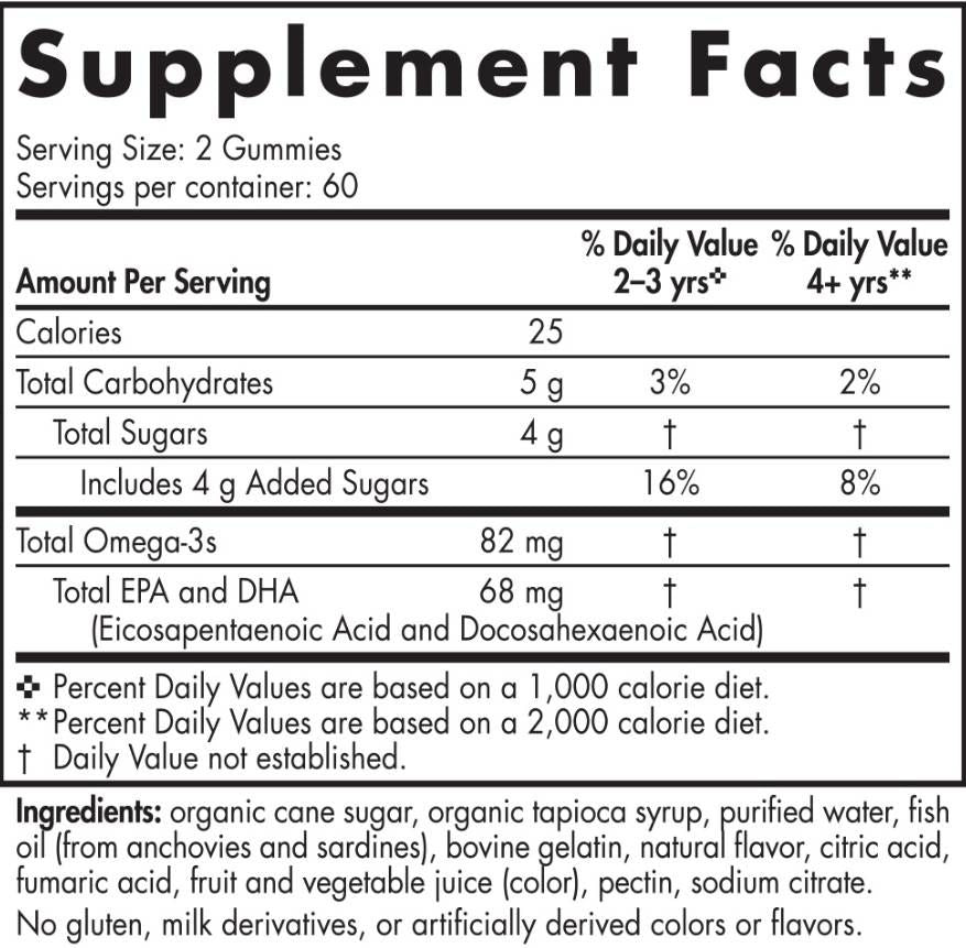 Omega -3 Nordic Gummies 82 mg - 120 Gummies